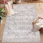 Homcomodar Vintage Runner Rugs with Rubber Backing 80x150cm Distressed Hallway Rugs Non-Shedding Floor Carpet Runner for Kitchen Hallway Bathroom Bedroom