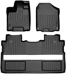 MAXLINER Floor Mats 2 Row Liner Set Black for 2017-2019 Honda Ridgeline Crew Cab (All Models)