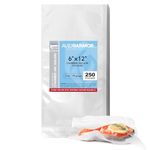 Avid Armor Chamber Machine Vacuum Pouches Size 6x12" Pack of 250 Pre-Cut Heavy Duty 3Mil - NOT COMPATIBLE WITH FOODSAVER TYPE VACUUM SEALERS - Commercial Grade BPA Free Sous Vide Safe