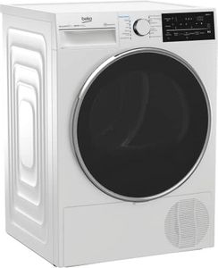 Beko B5T62243W Wäschetrockner 8 kg, Frontlader Wärmepumpentrockner, Allergikergeeignet, 14 Programme, IronFinish, Digitales Display, Bluetooth & WiFi, Weiß