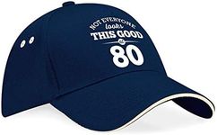 80th Birthday Baseball Cap Hat Gift Idea 80 Present keepsake for Women Men