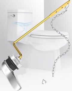 Universal Toilet Bowl Flush Handle Replacement Kit Side Mount, Toilet Repair Kit Inside Tank Chain Flusher Handle Lever Replacement Parts Compatible with American Standard Mansfield Kohler TOTO Eljer