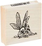 Art Stamps Fairy Mystical Stamp, Black,Black,Medium