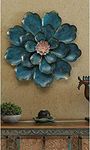 Urban Tree'Z Iron Rajasthani Shine Flower Decor Wall Decor Wall Hanging(Nannan) blue