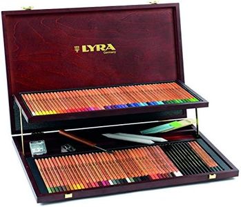 Lyra Rembrandt Polycolor Colored Pencils - 100 Colored Pencils and Accessories for Professional Artists and Students - Vibrant Coloring Pencils in Wooden Carrying Case for Drawing Coloring and More