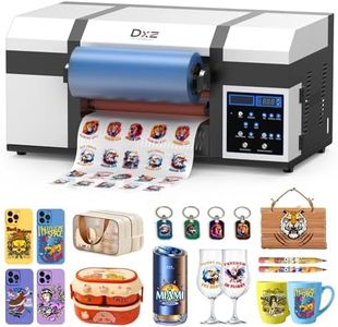 DXZ A3 UV DTF Printer All-in-One with Laminator, Dual XP600 Print Heads, White Ink Stirring, for Glass, Metal, Wood, Tumblers, Phone Cases