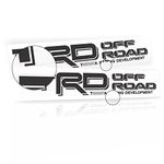 Off Road Black Stickers, 4x4 Sports Decals for Bedside Pickup Trucks (Set of 2 Clear Decals) (MATT)