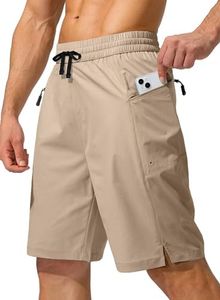 vbcdwa Mens Board Shorts Beach Bathing Suit Swimwear No Mesh Swim Trunks Summer Quick Dry Running Shorts Khaki