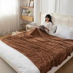 HOKIPO AC Blanket Double Bed Queen, 200x230 cm / 6.5x7.5 feet, Brown (AR-5259-BRN)