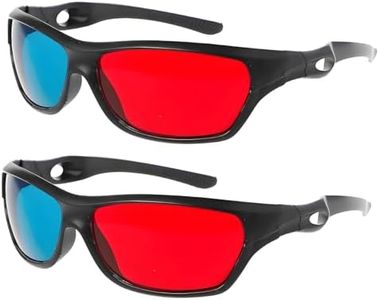 Gnimup 2 Pack 3D Glasses for Movies at Home - Red Blue 3D Viewing Glasses for Games and TV, Lightweight Simple Design (Style_01)