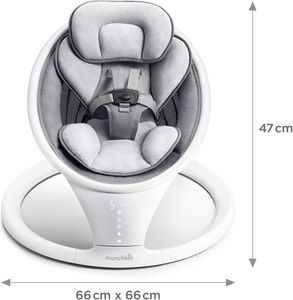 Munchkin Electric Baby Swing – White, Soothing Motion for Infants