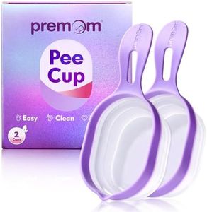 Premom 2 Urine Cups for Ovulation & Pregnancy Tests: Reusable & Collapsible Pee Cups for Home Fertility Testing | Easy to Use & Clean - Essential Kit for Women with Urine Sample Detection