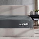 Nestl Grey Fitted Sheet Queen Size,