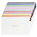 ORACHA Zip Wallets A4 Document Wallet Plastic Wallets Document Folder Extra Thick Zip Lock Bags for Office School- 10PCS