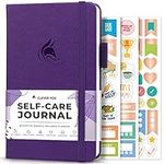 Clever Fox Self-Care Journal Pocket – Daily Reflection Notebook – Mental Health & Personal Development Planner, Meditation & Mood Log (Purple)