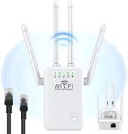 Xkimos WiFi Extender, WiFi Extender Signal Booster，WiFi Booster, WiFi Enhancer, WiFi Repeater, WiFi Range Extender, Network repeater, Wireless Internet Repeater, for 20 devices, 1-Key Setup, White(AU)