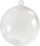 Uhat DIY Acrylic Fillable Baubles Assorted Size 4-12CM Clear Plastic Ornaments Ball Christmas Tree Decoration Pack 10 (6cm)