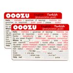 OOOZU Turkish Language Cards - 2 Card Pack - Essential Words And Phrases For Holidays And Travel To Turkey - Lightweight Credit Card-Sized Phrasebook/Phrase Book Alternative