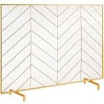 VEVOR Fireplace Screen Single Panel, Sturdy Iron Mesh Fireplace Screen, 38.6"(L) x29.8(H) Spark Guard Cover, Simple Installation, Free Standing Fire Fence Grate for Living Room Home Decor Modern