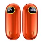 Hand Warmers - 14000mAh Hand Warmers Rechargeable 2 Pack Up to 36Hrs Warmth with LED Display & LED Light Heating Max 131℉, Electric Hand Warmers Reusable Pocket Heater for Golf, Raynauds, Camping