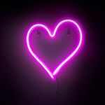 Pink Heart Neon LED Light Sign Wall Lamp Decor Colourful Hanging Acrylic Art for Kids Teens Girls Room Party Bar Club Decoration Gift USB Powered & Plug in Lighting