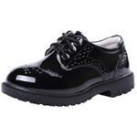 DADAWEN Children's Boy's Girl's Oxford Dress Shoe (Toddler/Little Kid/Big Kid) -Black Toddler 7 US