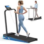 Cardirun Walking Pad with 7% Incline, Folding Treadmills for Home Foldable with Handle Bar, 3.0HP Under Desk treadmill, 3 Control Methods & 145kg Capacity