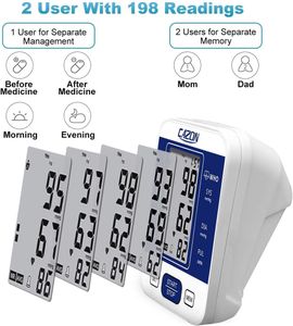 CAZON Blood Pressure Monitor with Large Cuff – Automatic Upper Arm