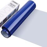 CAREGY HTV 12"x 27ft Iron On Vinyl Blue HTV Heat Transfer Vinyl for T-Shirt with Accessories Tweezers