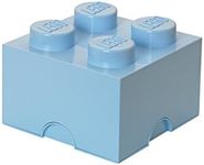 LEGO Brick 4 Knobs Stackable Storage Box, Light Blue, 5.7 Litre