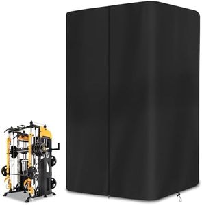 Gym Rack Covers Squat Rack Covers, Heavy-Duty 600D Oxford Power Cage Cover with Zipper, Waterproof Dustproof UV Protection – Gym Equipment Cover for Home Gym（46" L x 68" W x 84" H）