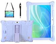 AKNICI Case Cover for Dragon Touch K10 Max10/Tianyida TYD-108 TYD-107/Haehne 10.1/SZWEIL 10/MaiTai 10/YUNTAB K107/GOODTEL G3/VANKYO MatrixPad S30/TECLAST M30/XINYANGCH,Shoulder Strap and Stylus,Purple