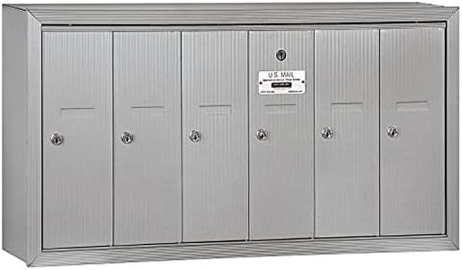 Vertical 6 Door Mailbox for USPS Access Color: Aluminum