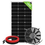 Pumplus 12in Solar Powered Roof Vent Fan with 100W Solar Panel, Cools and Ventilates Your House, Garage, Shed & Chicken Coop DELIVERY in 2 PARCELS