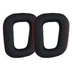 kwmobile Ear Pads Compatible with Logitech G430 / G35 / G930 / F450 Earpads - 2x Replacement for Headphones - Red