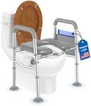 Sliq Toilet Seat Risers for Seniors, Raised Handicap Toilet Seat with Handles Over Toilet, High Capacity Toilet Riser with Handles for Elderly Adults, Handicap, and Pregnant