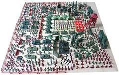 Army Men Set, 575 PCS Plastic Action Figures Battle Playset with Soldiers, Tank, Plane, Helicopter, Flag, Fence, and Battlefield Accessories