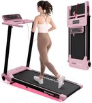 CITYSPORTS 8% Incline Folding Treadmill for Home, 2.0HP Under Desk Adjustable Speeds 1-12km/h, Walking Running Machine, Motorized Electric, LED Display & Fitness App (Pink)