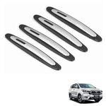 Autokaar Dual Tone (Black Chrome) Car Door Edge Guard Scratch Protector Sleek Design3R Universal for Toyota Innova/Hyryder/Fortuner/Glanza/Camry/Cruiser/Rumion/Crysta/Etios/Liva/Corolla Altis/Yaris