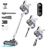 Gevi Cordless Vacuum Cleaner for Home, Stick Vacuum with Powerful Suction Design, LED Display, Long Runtime Detachable Battery, Deep Clean for Hard Floor Carpet [2024 Upgraded]