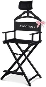 BYOOTIQUE Makeup Artist Stool Chair Protable 28" Height Tall Folding