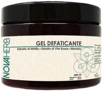 NovaHerb Crema Gambe Super Defaticante Effetto Freddo al Mentolo | 500 ml | Con Estratti di Mirtillo, Vite Rossa e Centella | Sollievo per piedi e gambe pesanti