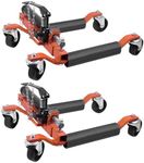 GAOMON Car Wheel Dolly, 1500LBS Capacity Car Dolly with Hydraulic Tire Jack for Vehicle Positioning for Truck Rv Trailer, Orange, Set of 2