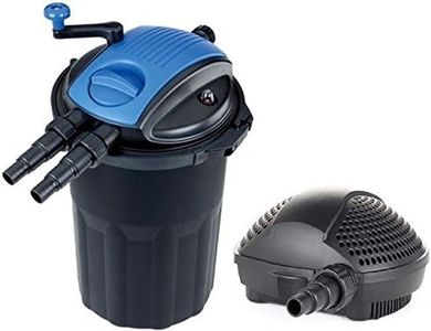Swell UK Pressure Filter Premium 15,000 and 7,500 Pump Set with Biological & Mechanical Media | UV Clarifier for Crystal Clear Water | Submersible Pump with Strainer Cage & 10m Cable