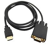 HDMI to VGA Adapter Cable, Haokiang 6ft/1.8m Gold-Plated 1080P HDMI Male to VGA Male Active Video Converter Cord Support Notebook PC DVD Player Laptop HDTV to D-SUB HD 15 Pin VGA Monitors Projector