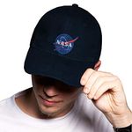 NASA Vintage Cool Logo Navy Baseball Delta Cap Adjustable Unisex Original Embroidered Urban Logo