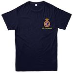 HM Coastguard Embroidered Logo T Shirt Uneek, Workwear tee Top (Navy, L, l)