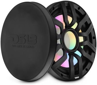 DS18 NXL-iQ12SUB/BK 12” Marine Subwoofer 600W RMS 4 Ohm with Digital LED Lights, IP65 Water-Resistant Boat Subwoofer, Hybrid Magnet Motor, Aluminum Basket, Removable Grille