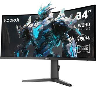 KOORUI 34" Curved Gaming Monitor – UltraWide LED Display