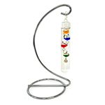Galileo Thermometer Metal Stand Temperature Gauge Multicolored